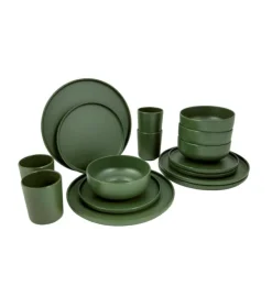 Bo-Camp Servies Patom m. groen 16dlg