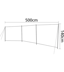 Bo-Camp Windscherm 3 vaks Caira