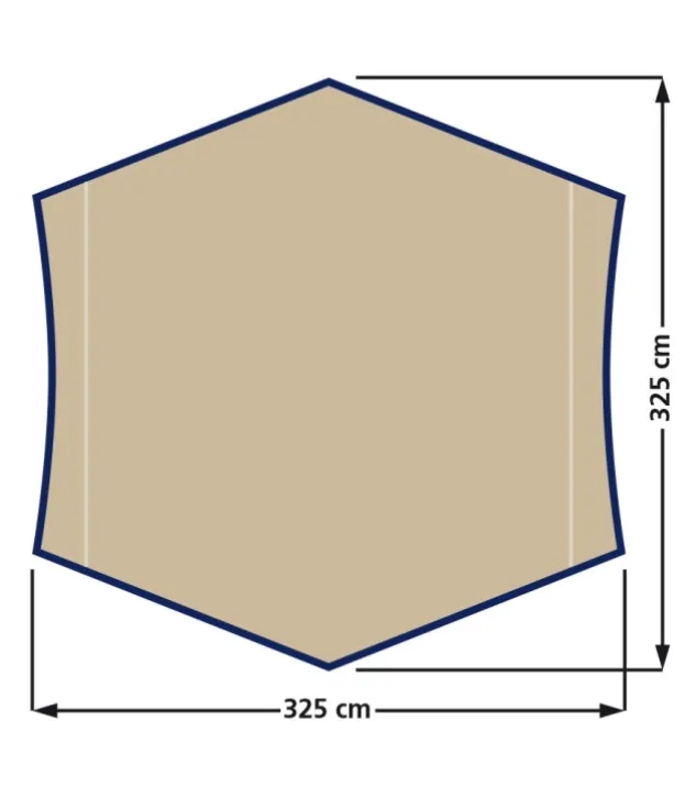 Eurotrail Tarp Hardin Polyester + stokken