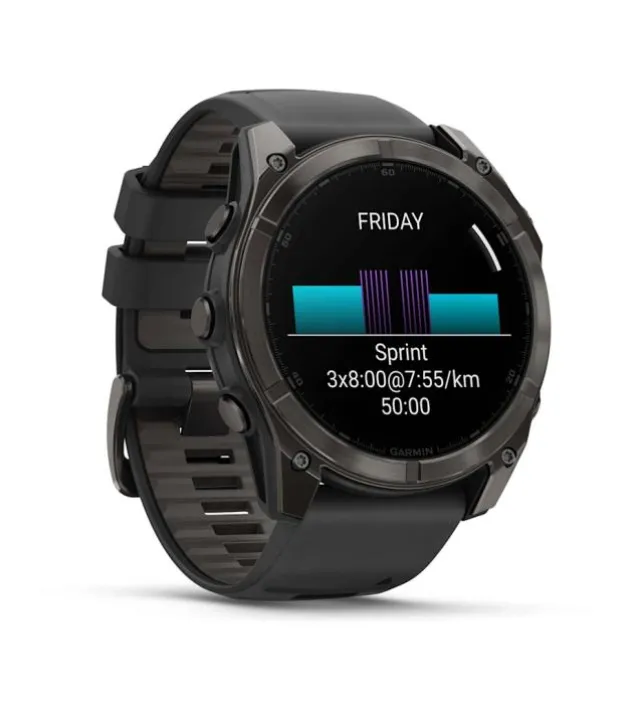 Garmin fenix 8 51 mm, AMOLED Sapphire Carbon grey DLC-ti