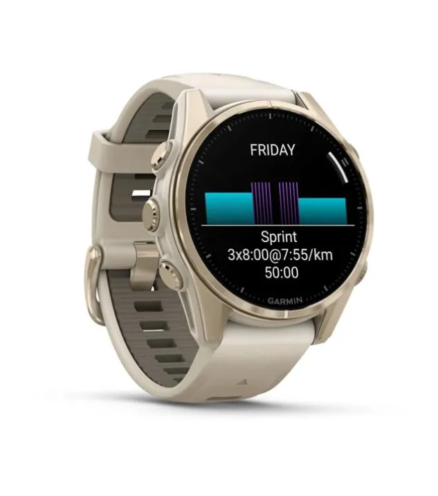 Garmin fenix 8 43 mm, AMOLED Sapphire Soft Gold titaniu