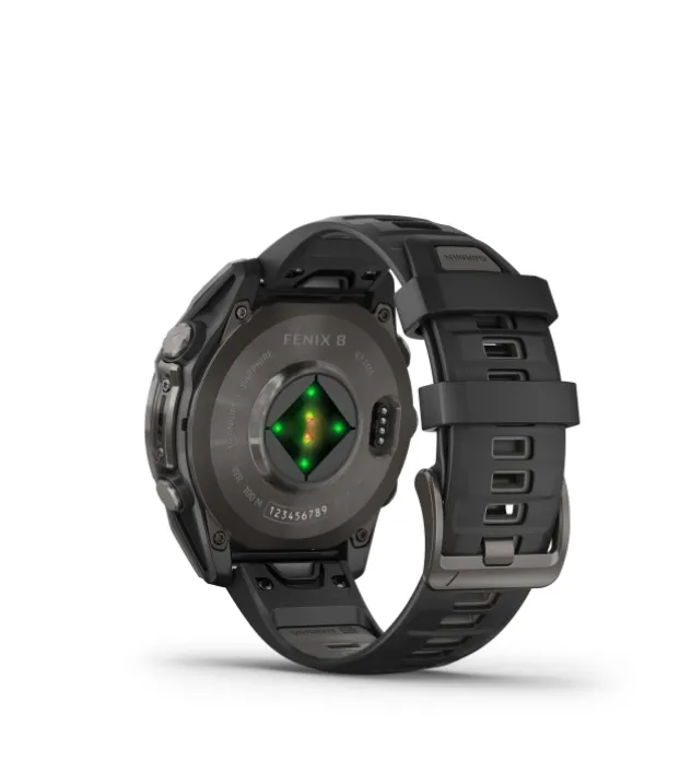 Garmin fenix 8 47 mm, AMOLED Sapphire Carbon grey DLC-ti