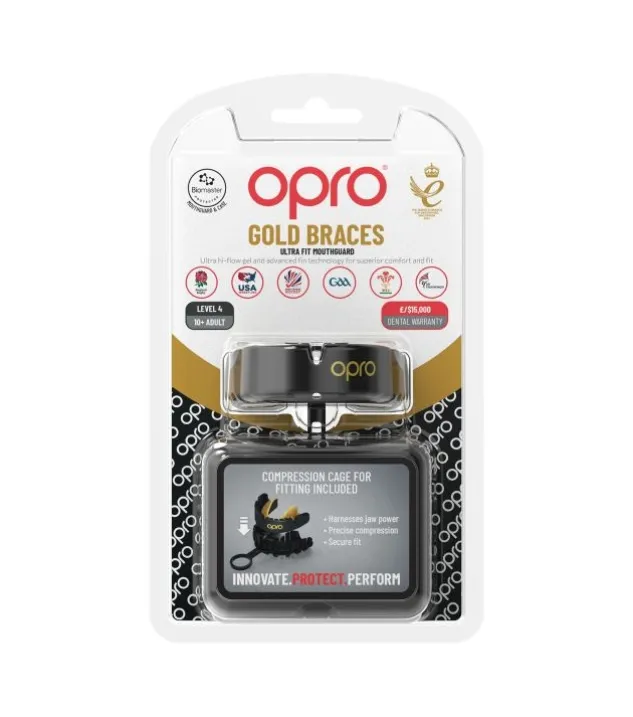 Opro Gold Ultra Fit Mouthguard Braces